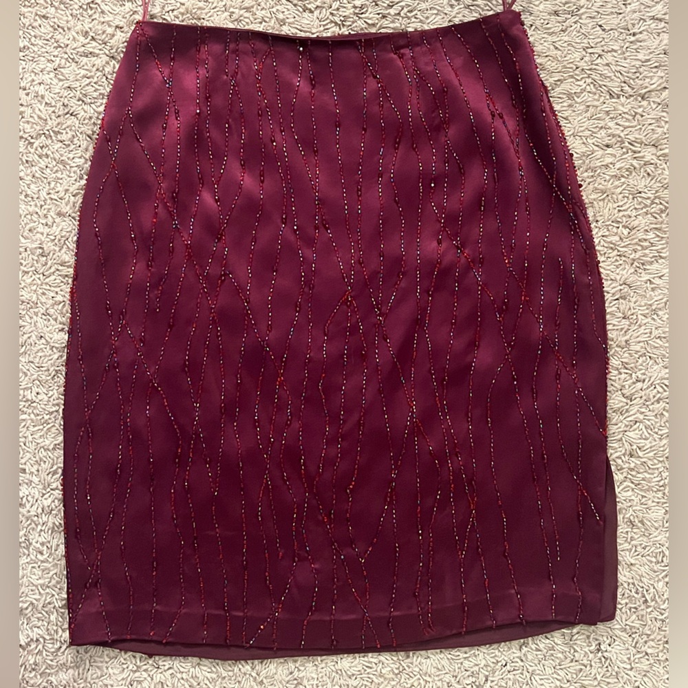 Red Beaded Skirt